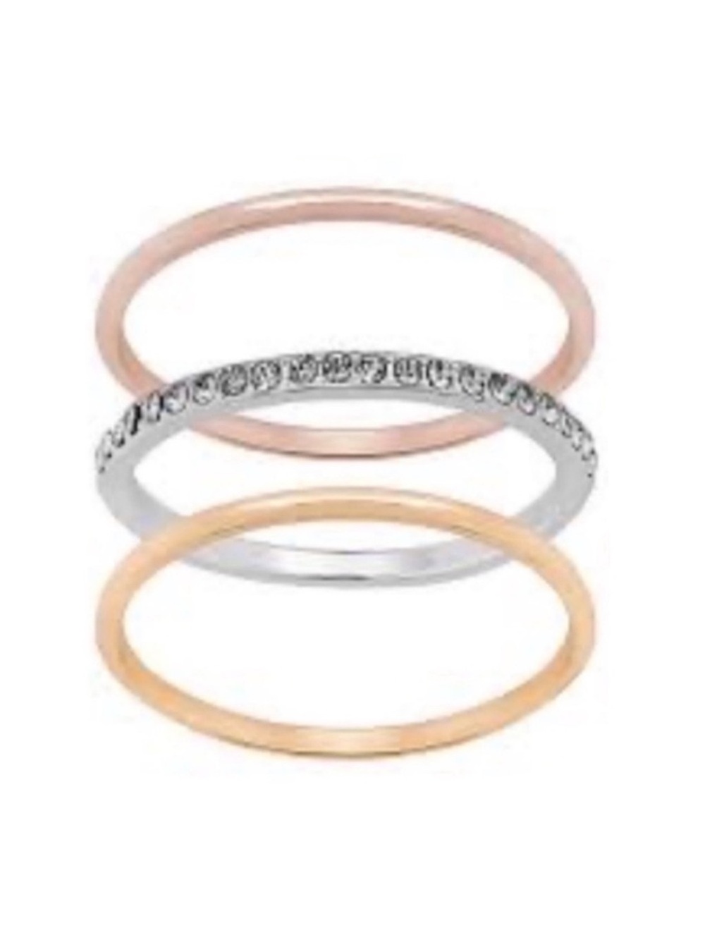 Tri Tone Stackable Rings
